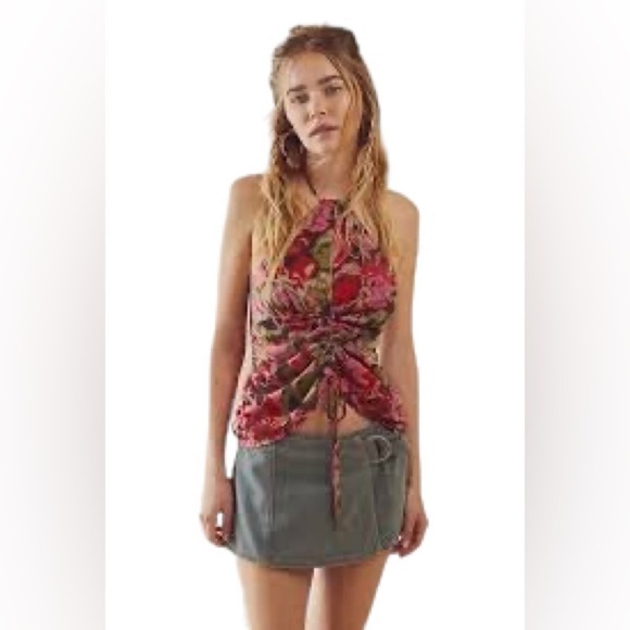 Free People Kyle Printed Halter Top S - Picture 3 of 8